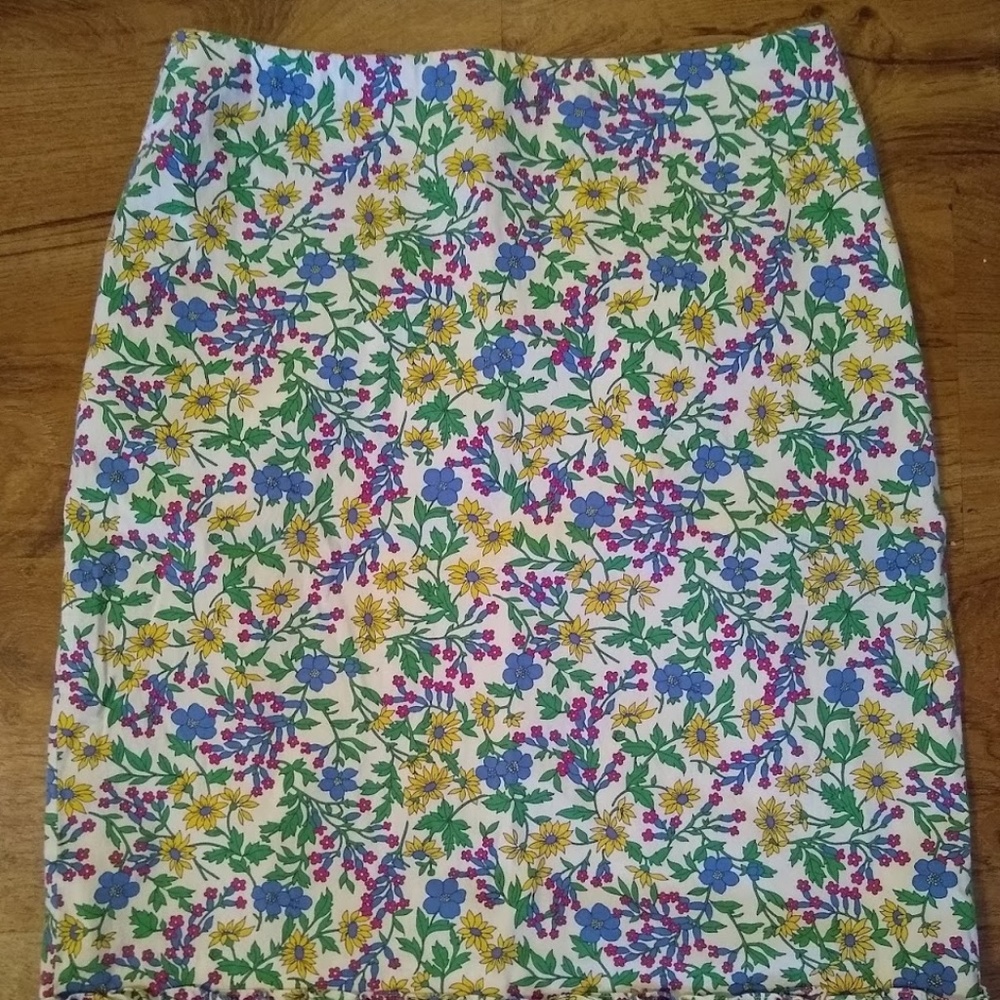 Vintage 90s Ralph Lauren Floral Pencil Skirt